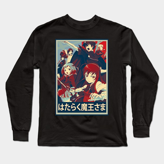 From Demon Lord to Employee Join the Unusual Journey of Maou-Sama Characters Long Sleeve T-Shirt by monkey Animal